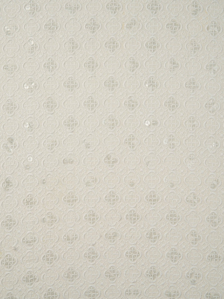 Men's Grey Silk Blend Embroidered Dupatta - view 2