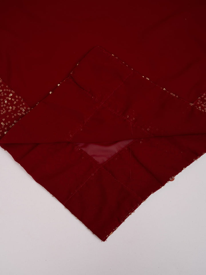 Men's Maroon Georgette Sequin Embroidered Dupatta - view 3
