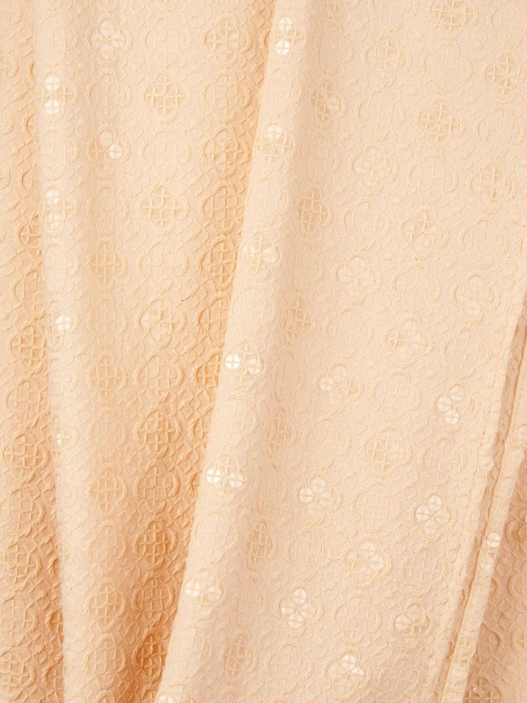 Men's Peach Silk Blend Embroidered Dupatta - view 4