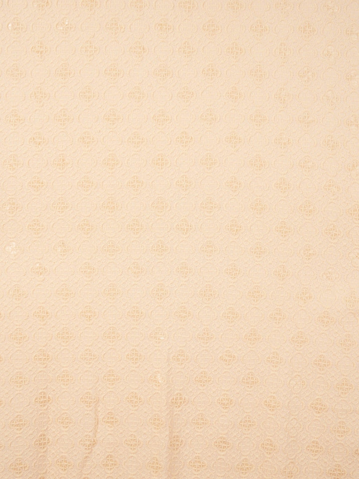 Men's Peach Silk Blend Embroidered Dupatta - view 3