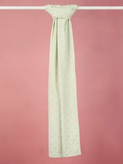 Men's Pista Green Silk Blend Embroidered Dupatta