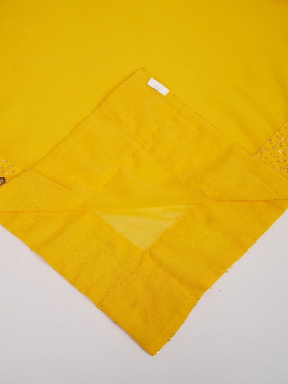 Men's Yellow Georgette Sequin Embroidered Dupatta - view 2