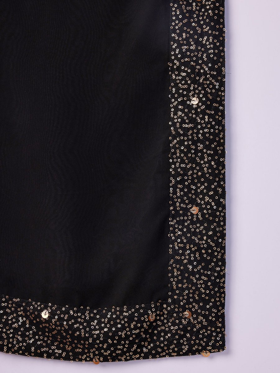 Men's Black - Dupatta - House of Sarvati LLC