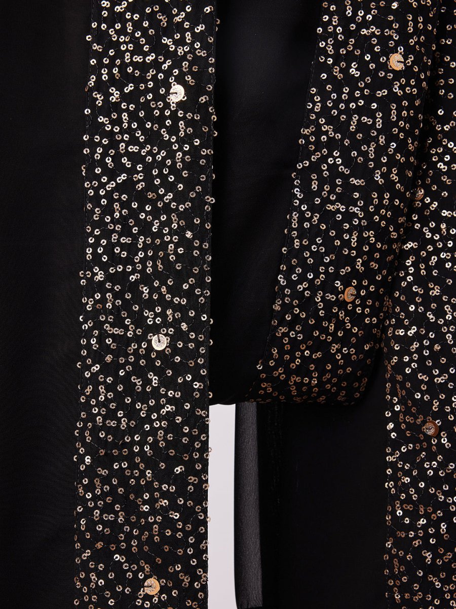 Men's Black - Dupatta - House of Sarvati LLC