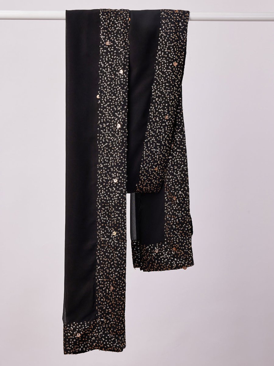 Men's Black - Dupatta - House of Sarvati LLC
