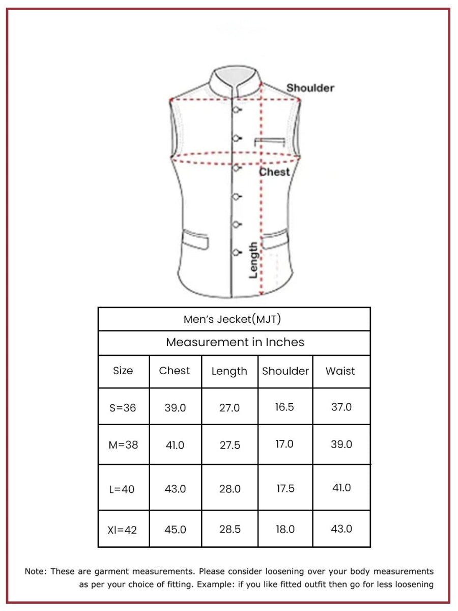 Men's Black Nehru Jacket - House of Sarvati LLC
