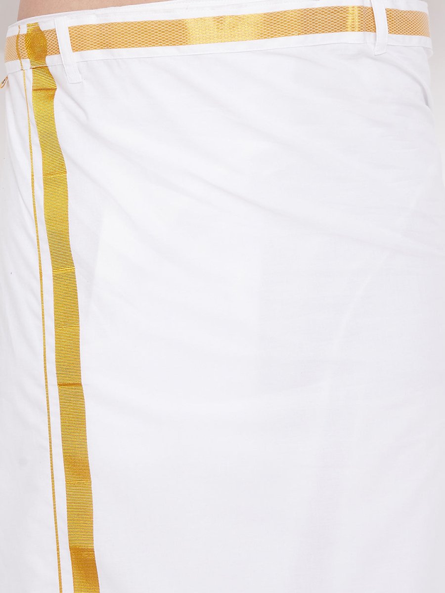 Men's Black Rayon Cotton Kurta And Mundu Set - House of Sarvati LLC
