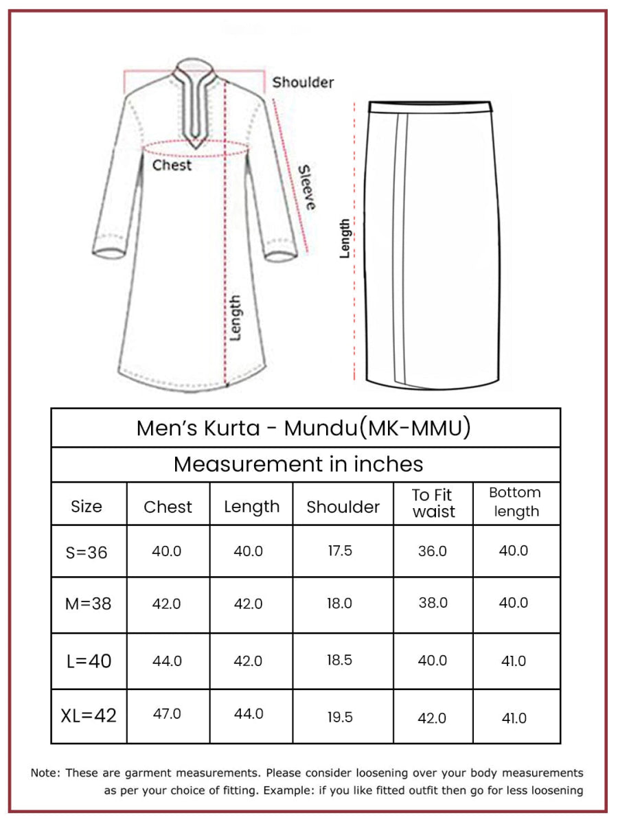Men's Black Rayon Cotton Kurta And Mundu Set - House of Sarvati LLC