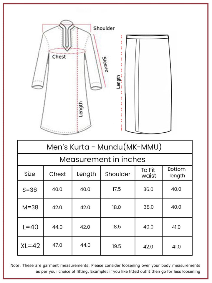 Men's Black Rayon Cotton Kurta And Mundu Set - House of Sarvati LLC