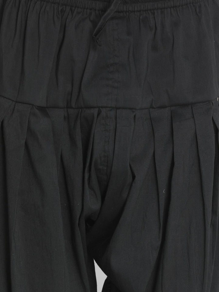 Men's Black Rayon Kurta & Patiala Set - House of Sarvati LLC