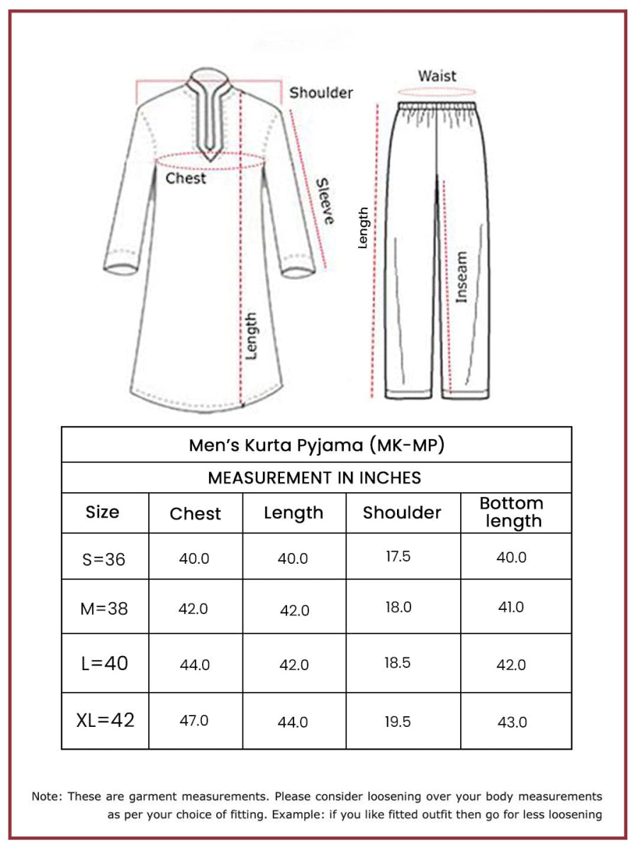 Men's Blue Silk Blend Kurta Pyjama Set – Timeless Elegance - House of Sarvati LLC