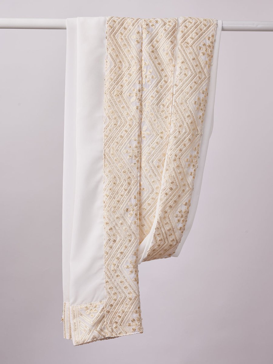 Men's Cream - Dupatta - House of Sarvati LLC