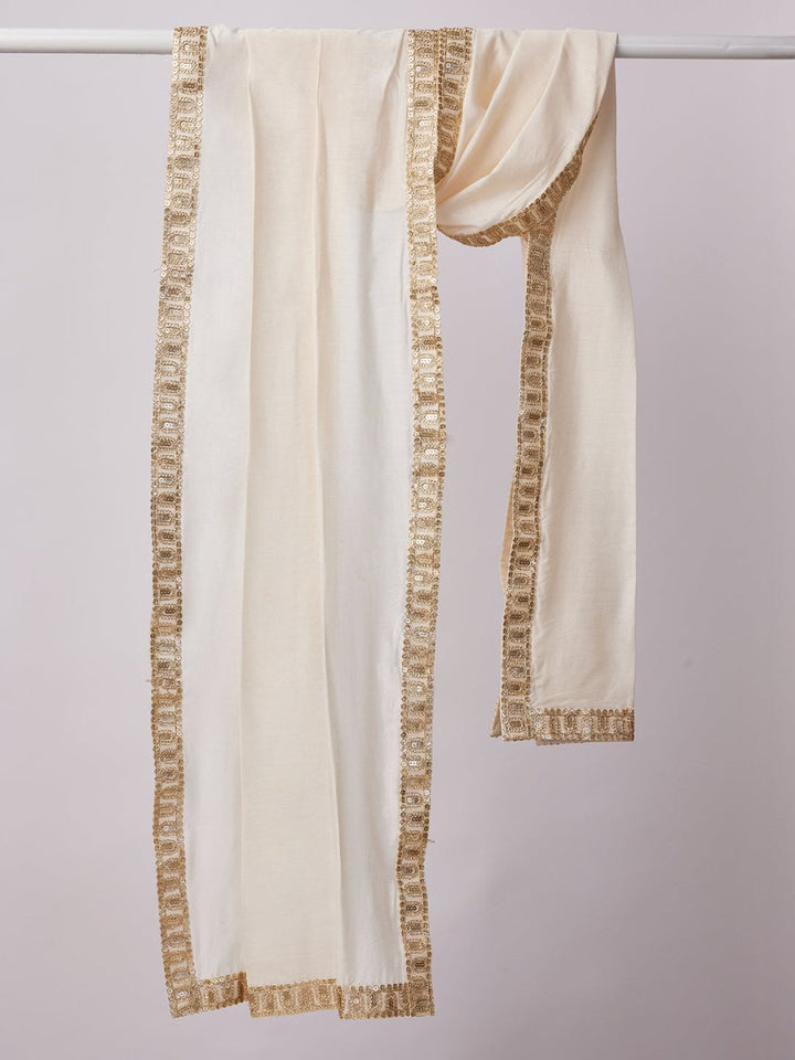 Men's Cream Dupatta - House of Sarvati LLC