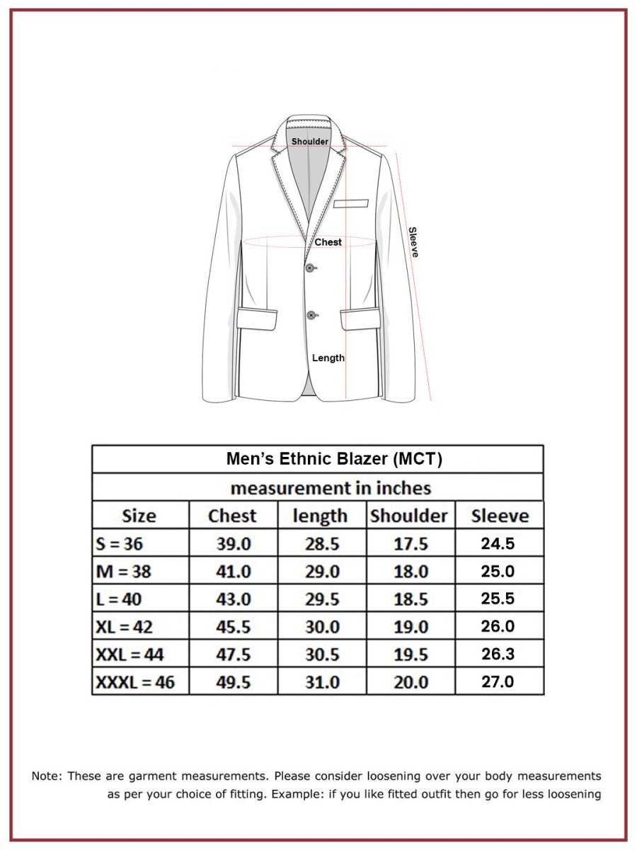 Men's Cream Jute Jodhpuri Blazer - House of Sarvati LLC
