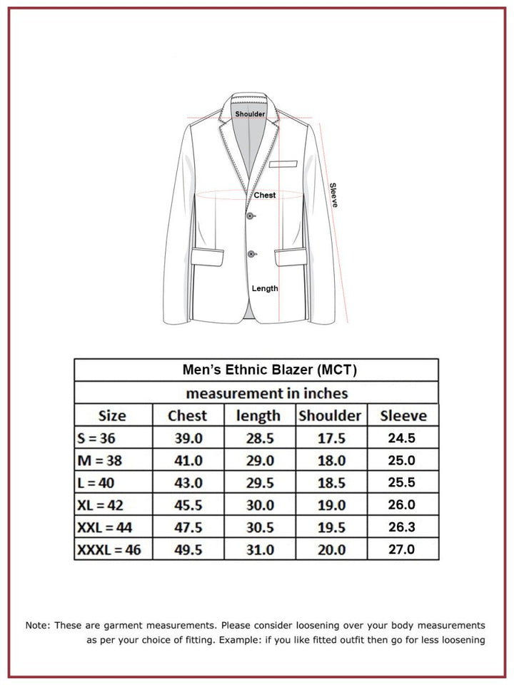 Men's Cream Jute Jodhpuri Blazer - House of Sarvati LLC