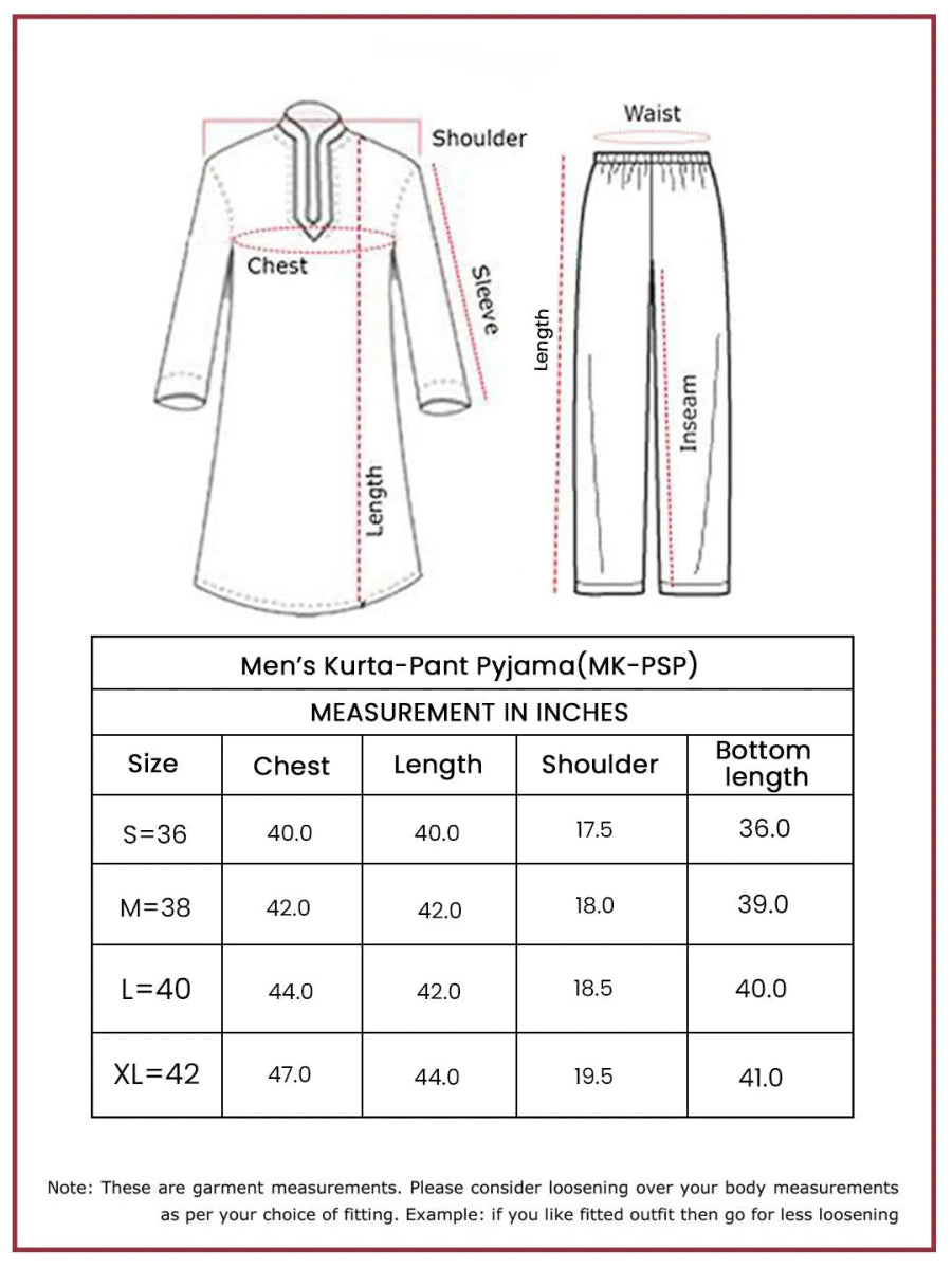 Men's Green Crepe Kurta and Pyjama Set - House of Sarvati LLC
