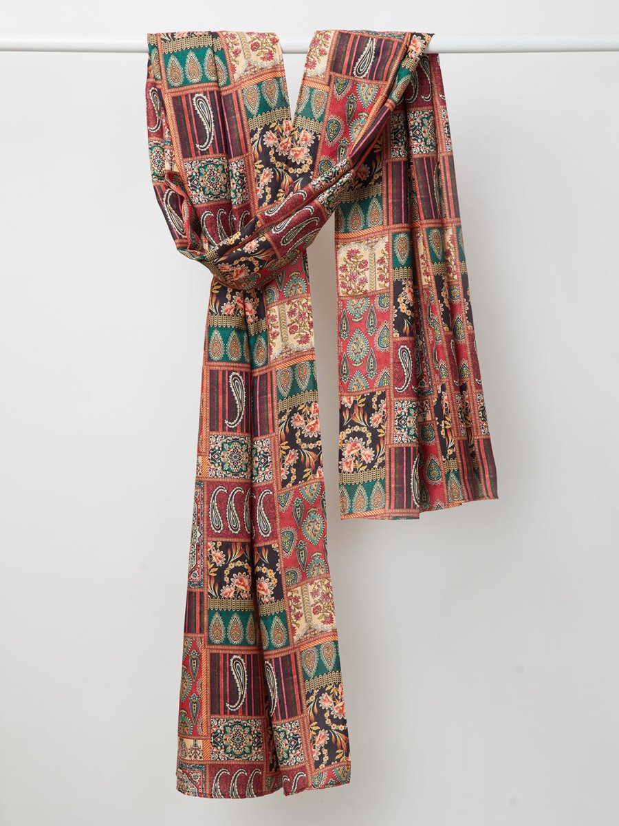 Men's Maroon - Dupatta - House of Sarvati LLC