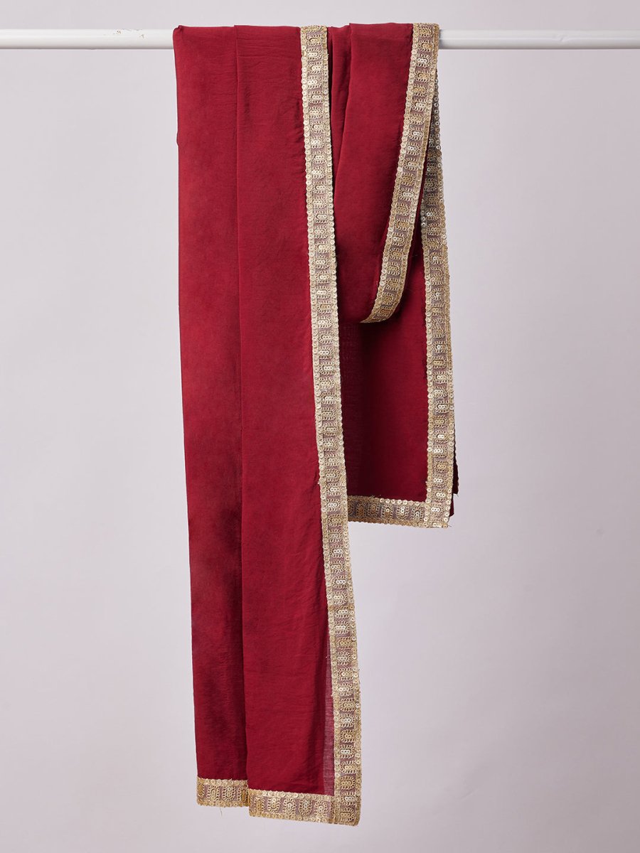 Men's Maroon Dupatta - House of Sarvati LLC