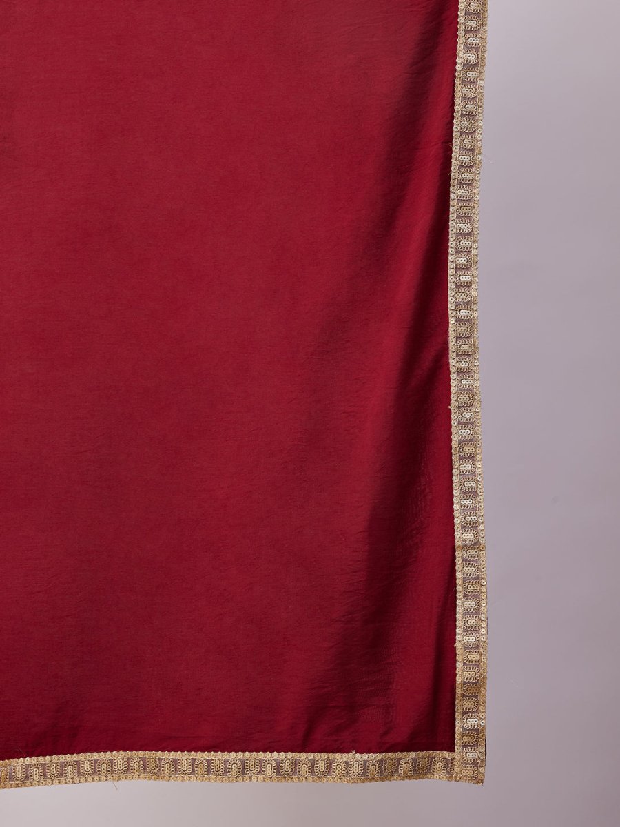 Men's Maroon Dupatta - House of Sarvati LLC