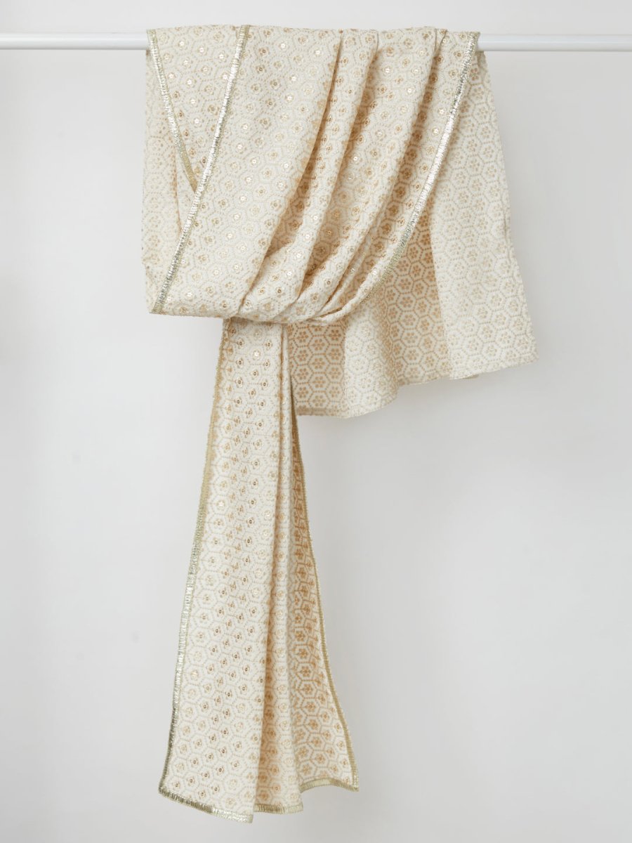 Men's Off White - Dupatta - House of Sarvati LLC