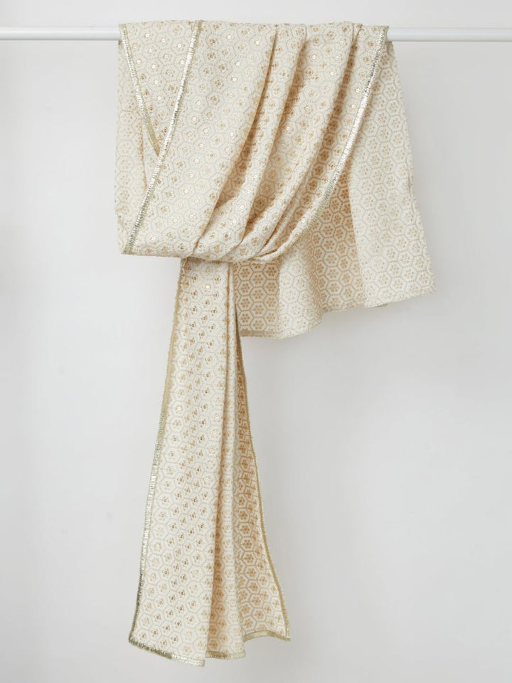 Men's Off White - Dupatta - House of Sarvati LLC