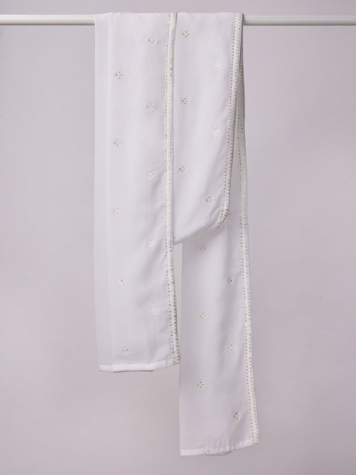 Men's White - Dupatta - House of Sarvati LLC