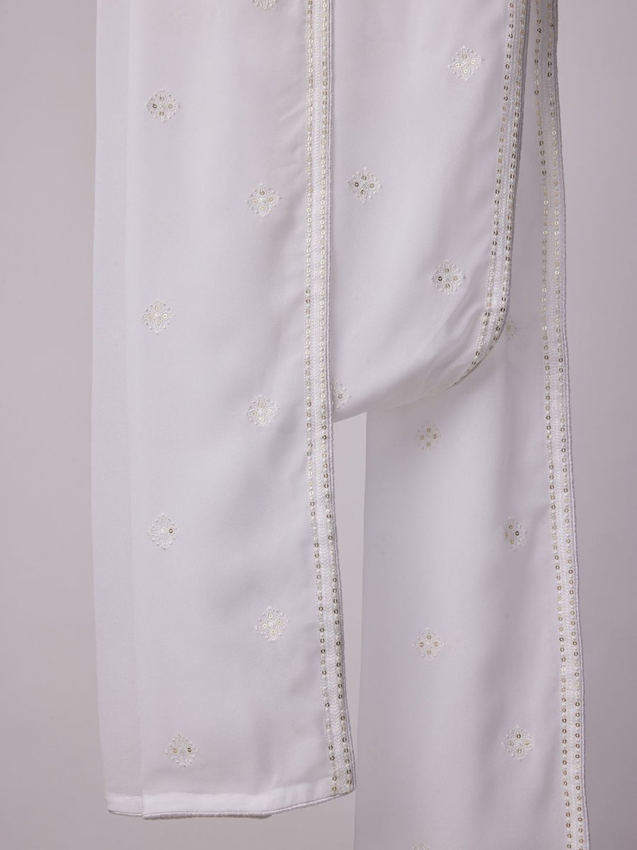 Men's White - Dupatta - House of Sarvati LLC