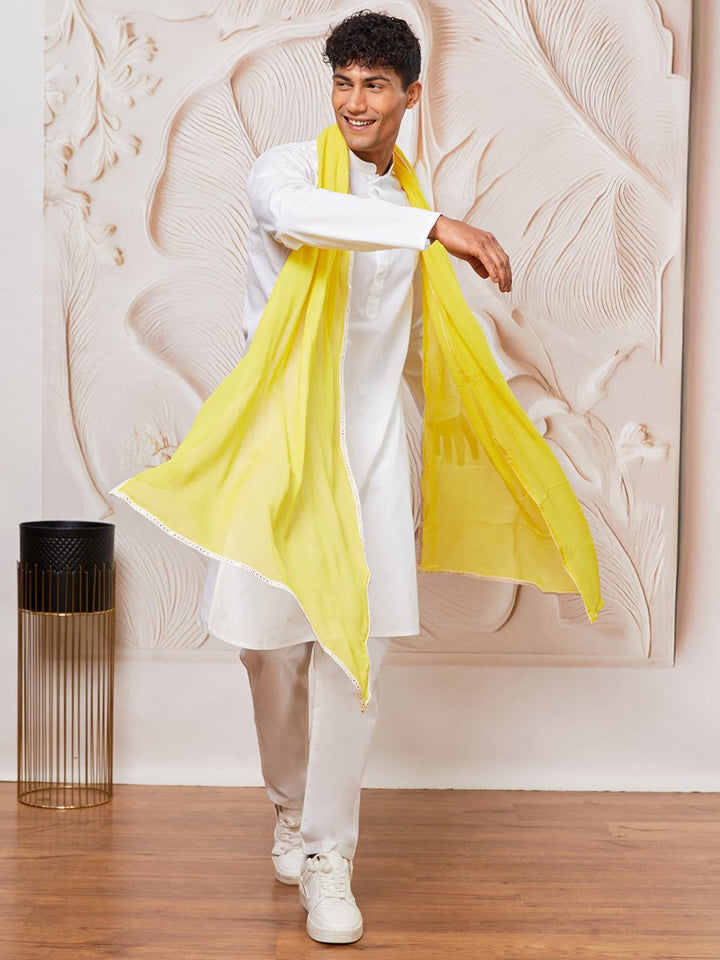 Men's Yellow - Dupatta - House of Sarvati LLC