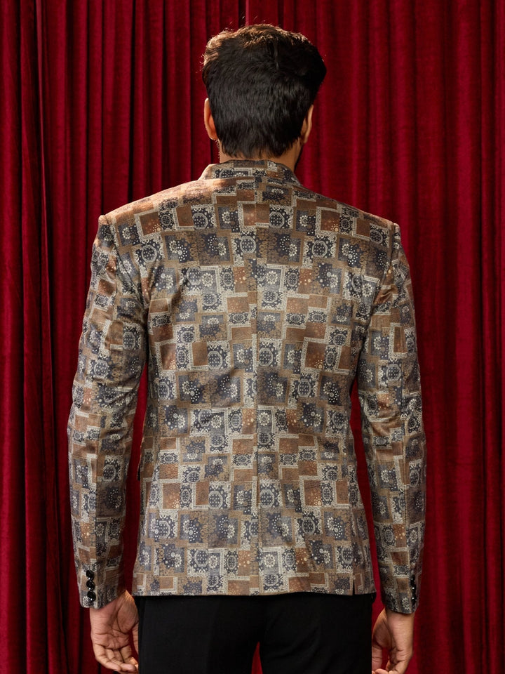 Men's Chiku Velvet Digital Print Blazer - view 5