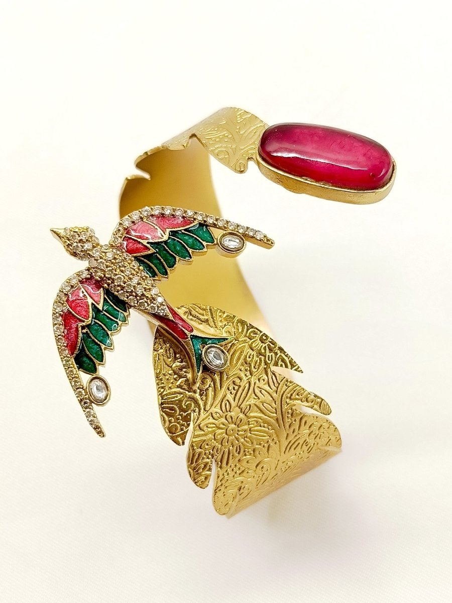 Mirza Ruby Boutique Bracelet - House of Sarvati LLC