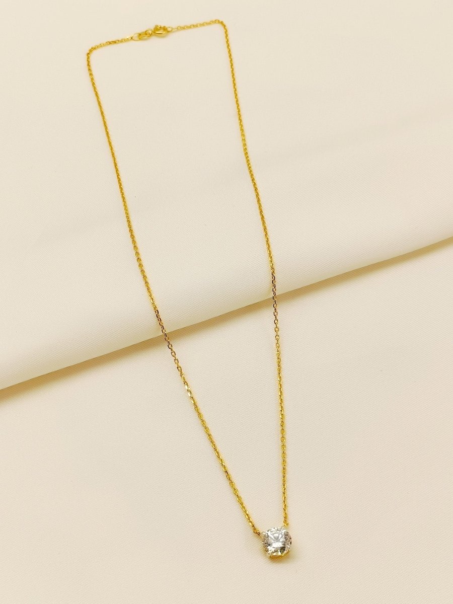 Mishti 92.5 Silver Swarovski Stone Pendal - House of Sarvati LLC