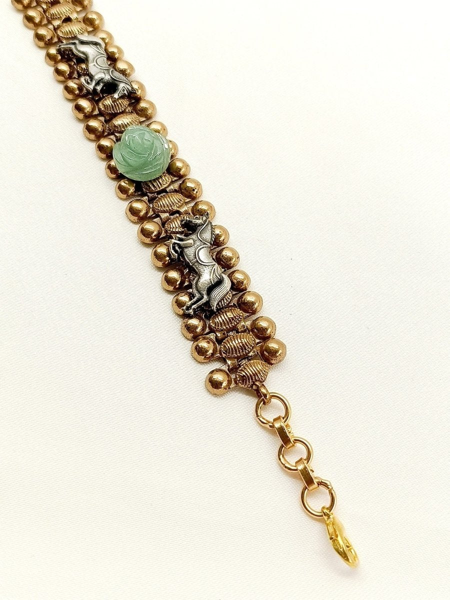 Mrinal Mint Green Horse Boutique Bracelet - House of Sarvati LLC