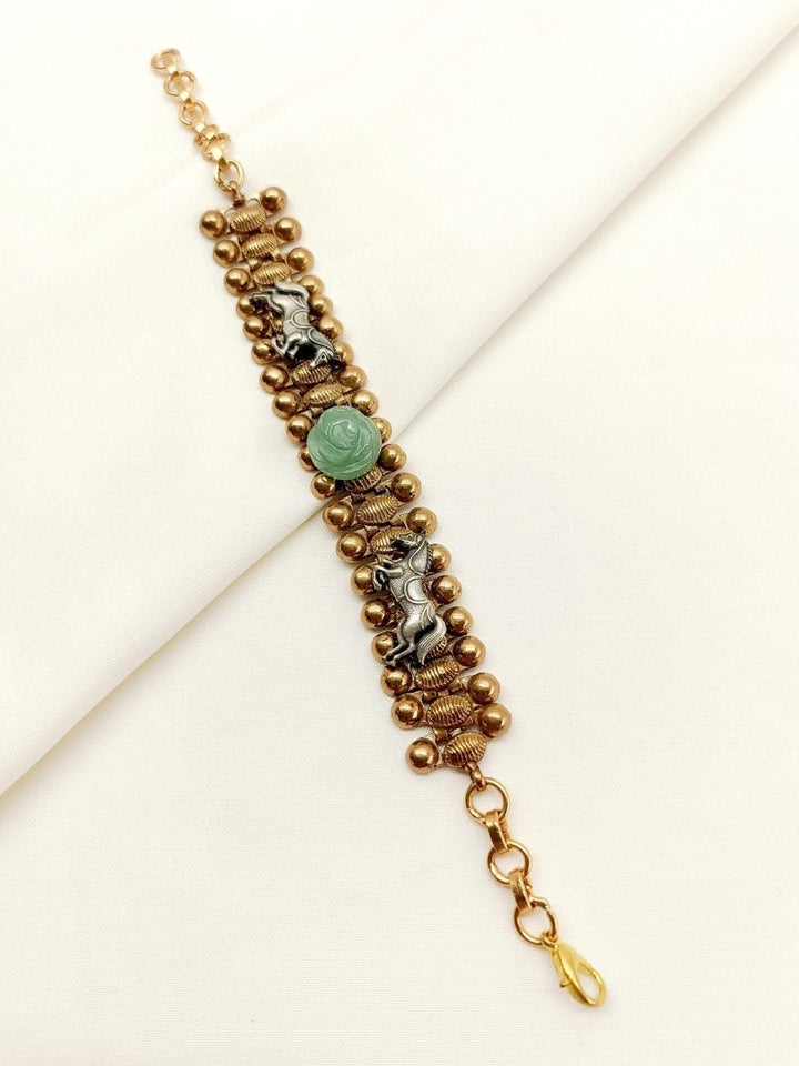 Mrinal Mint Green Horse Boutique Bracelet - House of Sarvati LLC