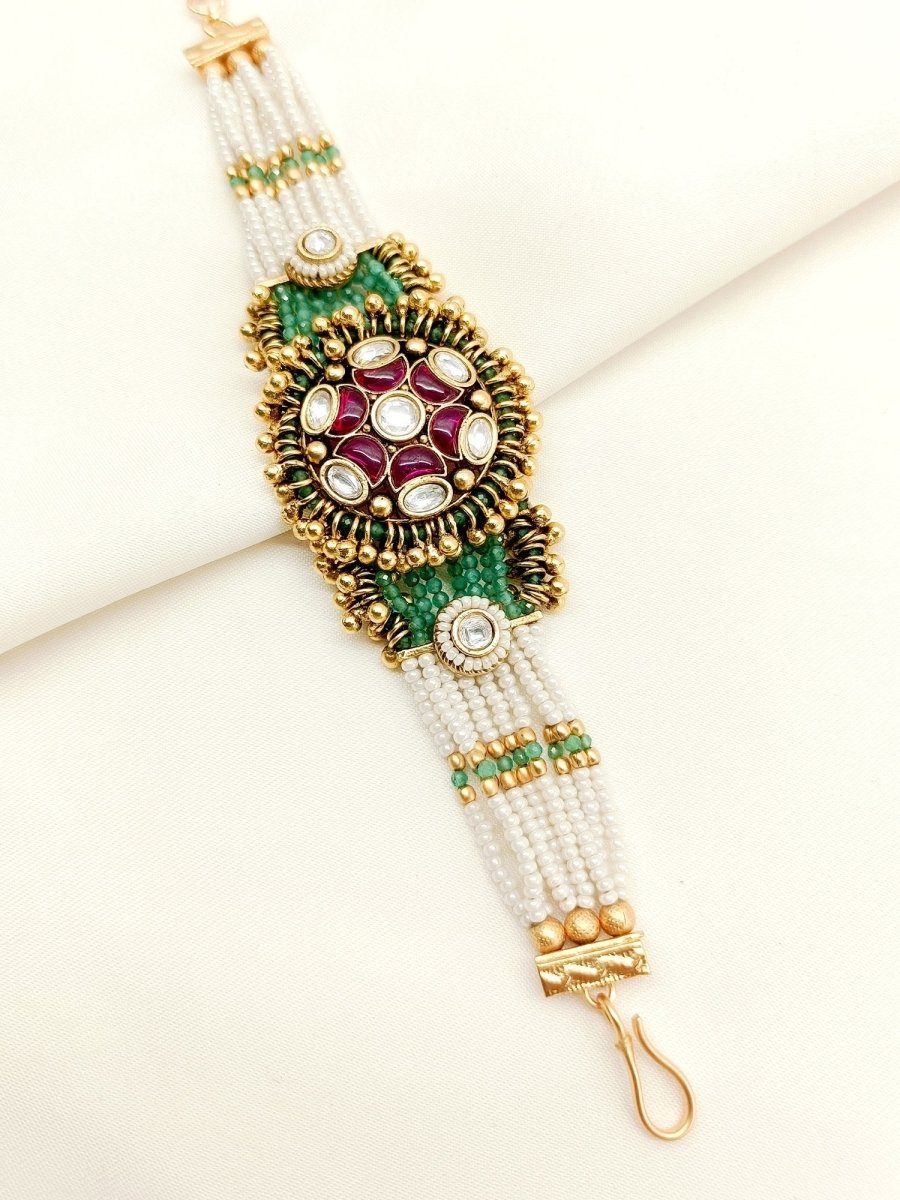 Naomi M & G Kundan Bracelet - House of Sarvati LLC