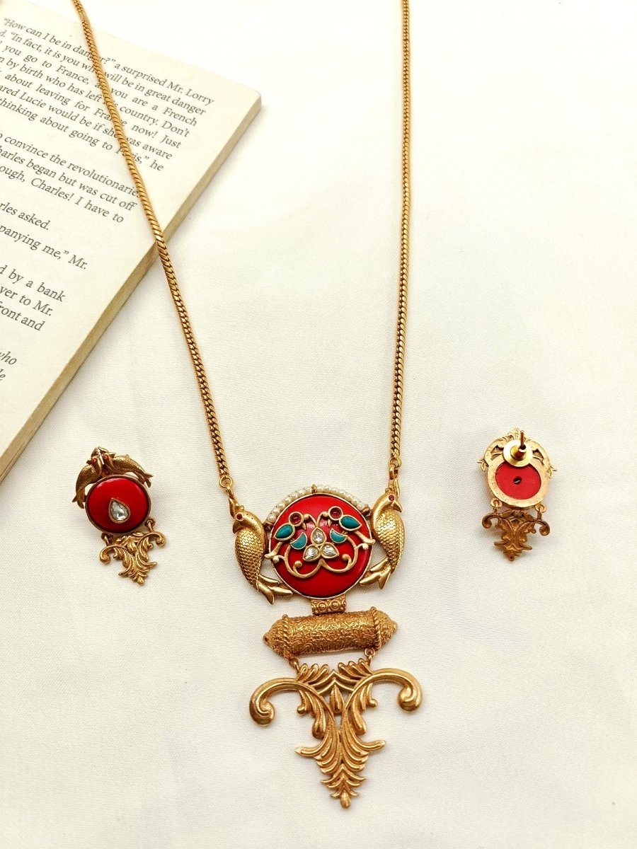 Nenna Multi Colour Boutique Necklace Set - House of Sarvati LLC