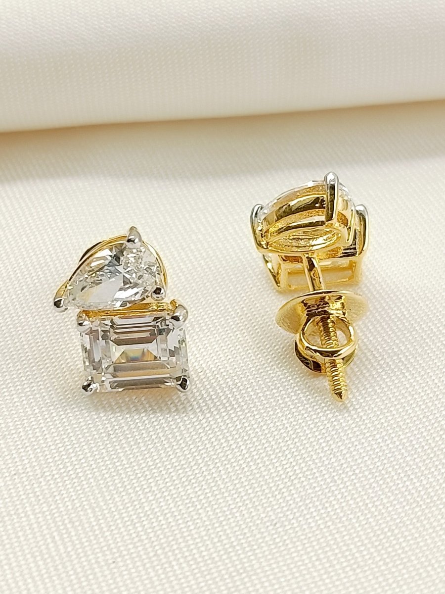 Niyati 92.5 Silver Swarovski Stone Tops - House of Sarvati LLC