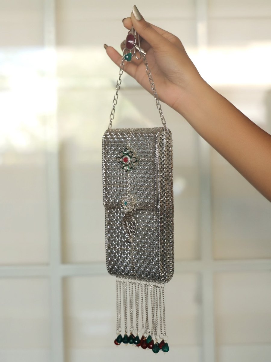 Nora Silver Mobile Pouch - House of Sarvati LLC