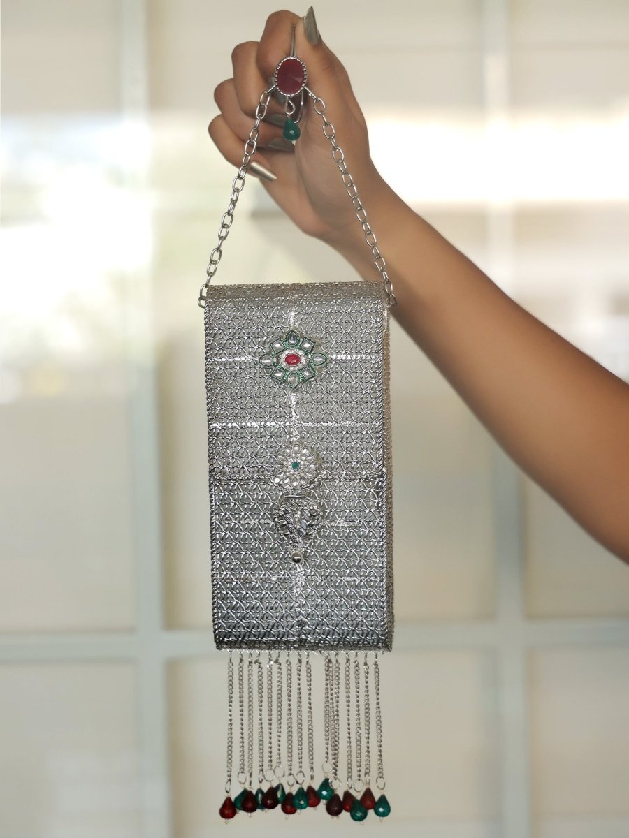 Nora Silver Mobile Pouch - House of Sarvati LLC