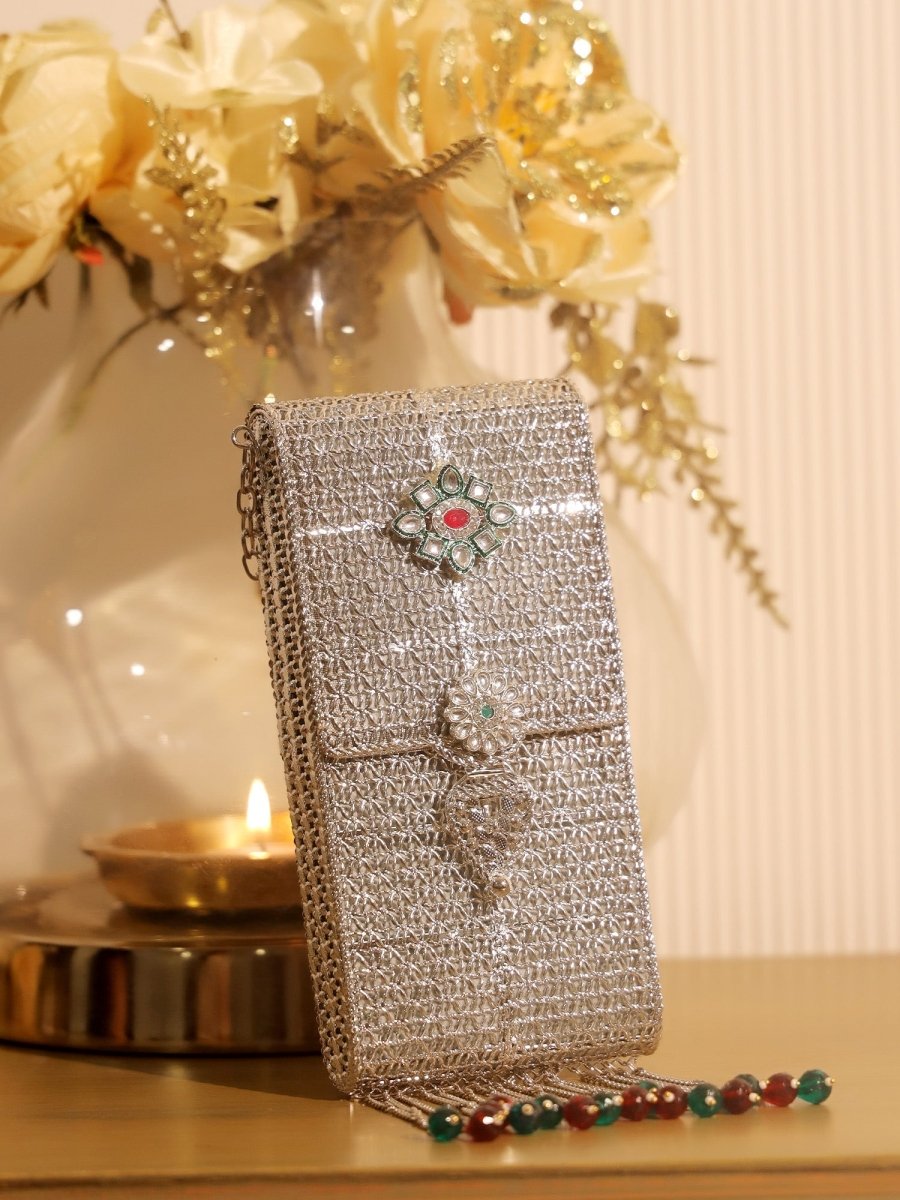 Nora Silver Mobile Pouch - House of Sarvati LLC