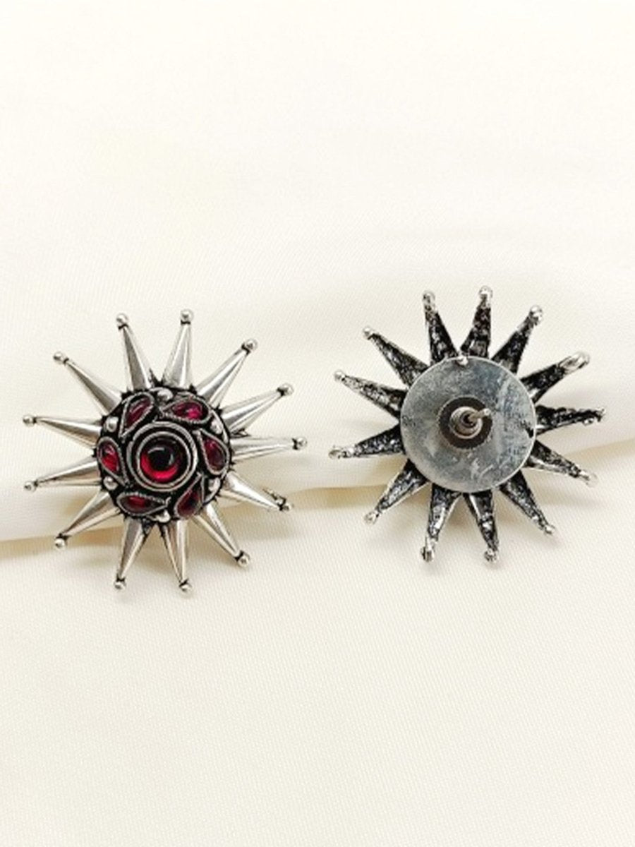 Oilvia Ruby Oxidized Tops - House of Sarvati LLC