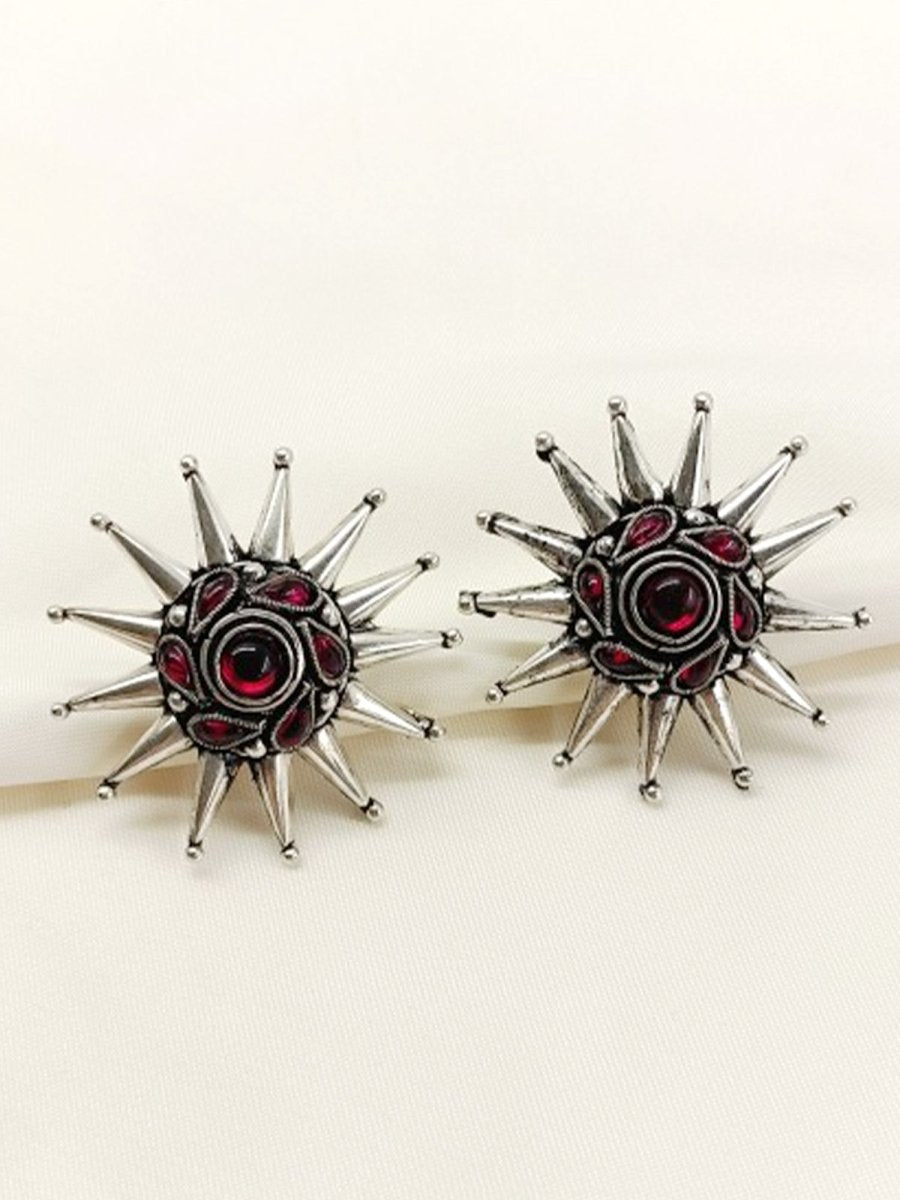 Oilvia Ruby Oxidized Tops - House of Sarvati LLC