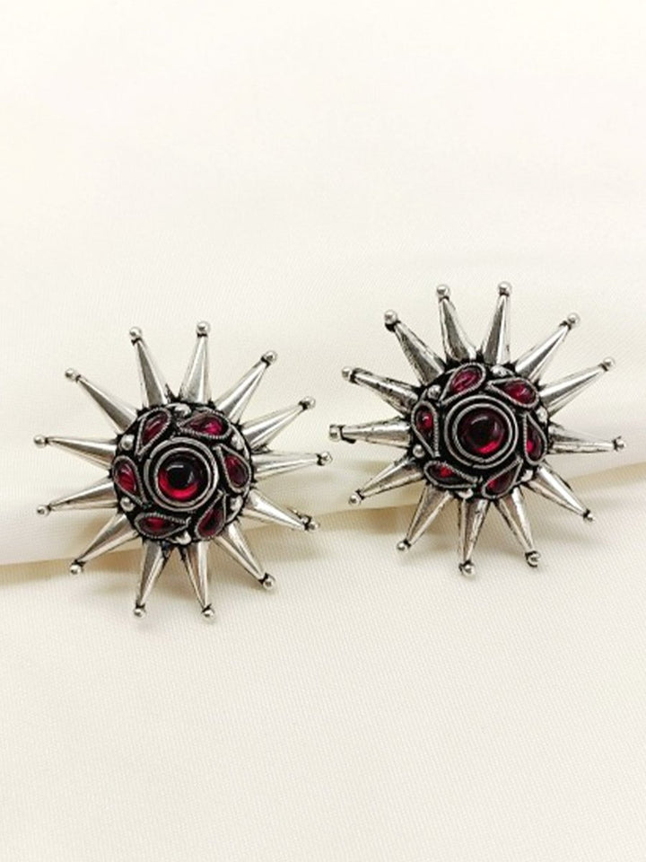 Oilvia Ruby Oxidized Tops - House of Sarvati LLC