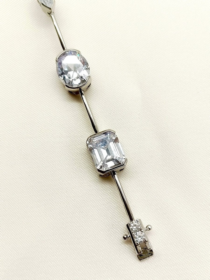Palak White American Diamond Bracelet - House of Sarvati LLC