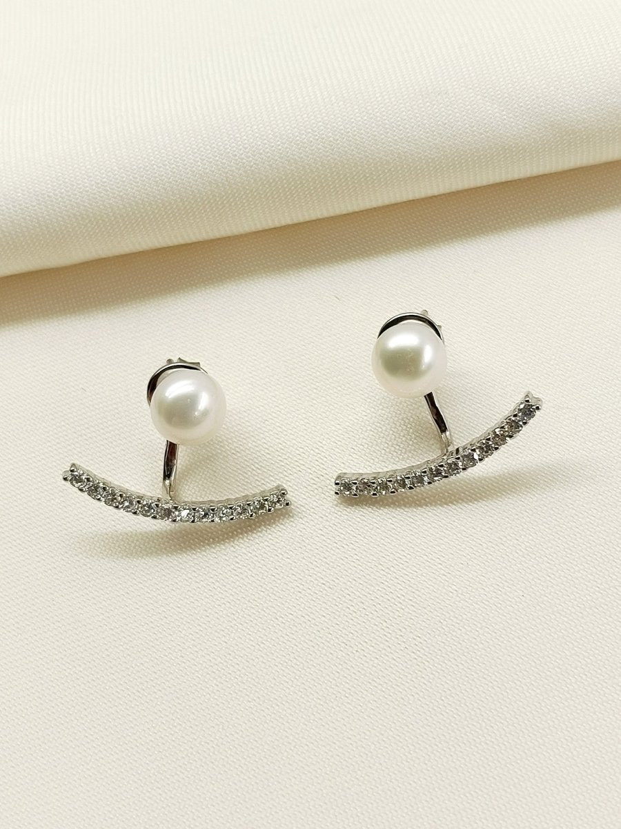 Parinaaz 92.5 Silver Swarovski Stone Tops - House of Sarvati LLC