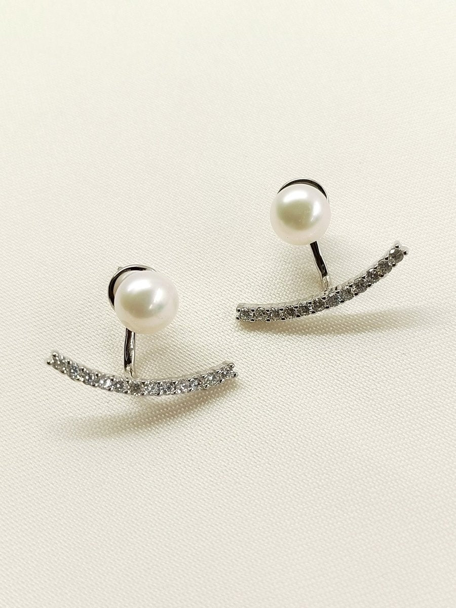 Parinaaz 92.5 Silver Swarovski Stone Tops - House of Sarvati LLC