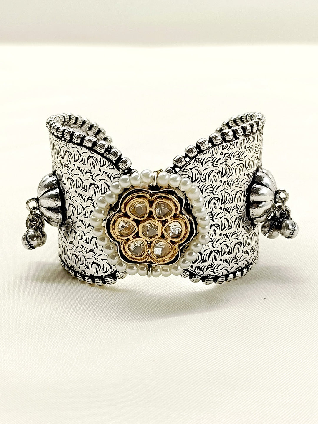 Adelaide White Oxidized Bracelet