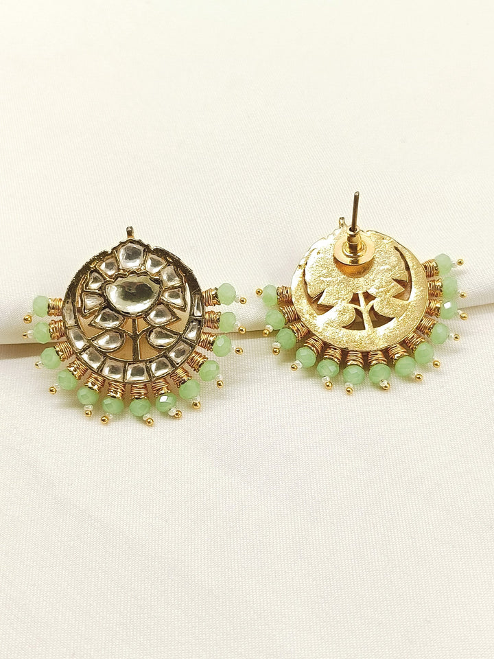 Sameena Mint Green Pachi Kundan Tops