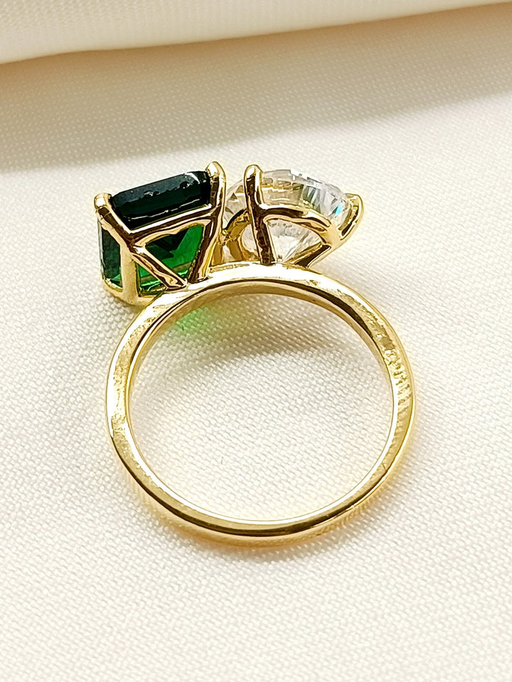 Gauhar 92.5 Silver Swarovski Stone Finger Ring