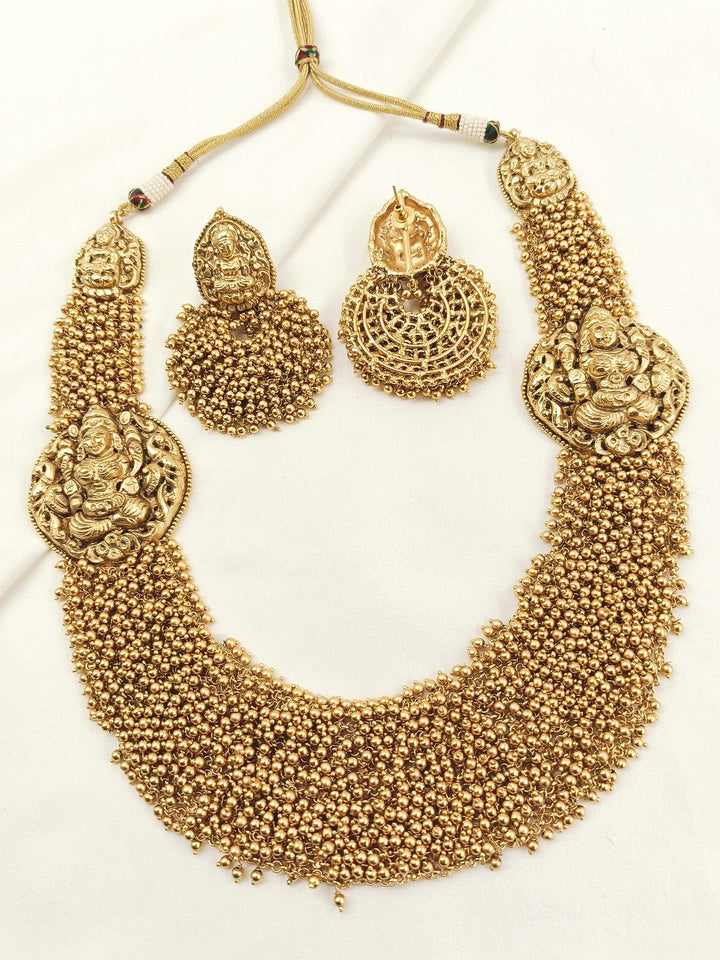 Aneeqa Long Temple Necklace Set