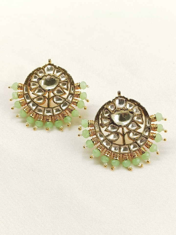 Sameena Mint Green Pachi Kundan Tops